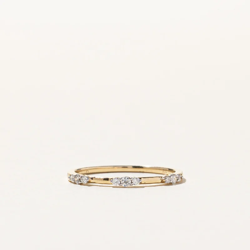 Pave Set Diamond Ring | 0.15ctw | SZ 8.75 |