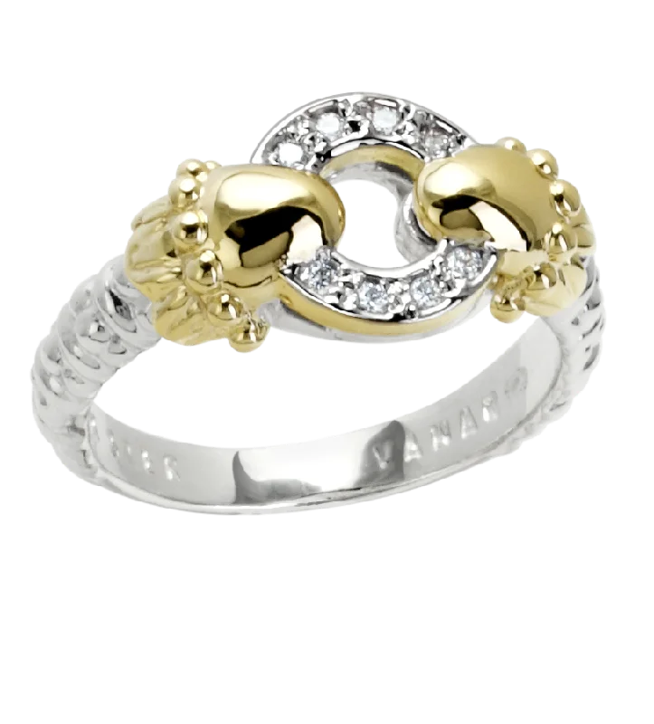 Vahan - 14K Yellow Gold & Sterling Silver Diamond Ring