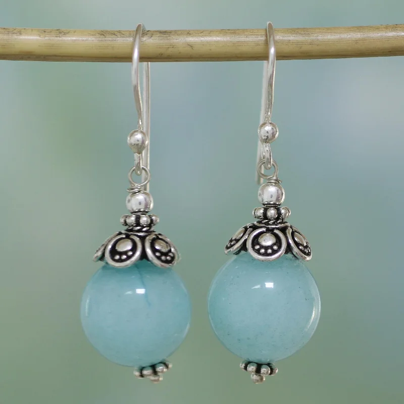 Get The Best Deals On Timeless Jewelry Pieces Aqua Delight Aqua Aventurine and Sterling Silver Dangle Earrings