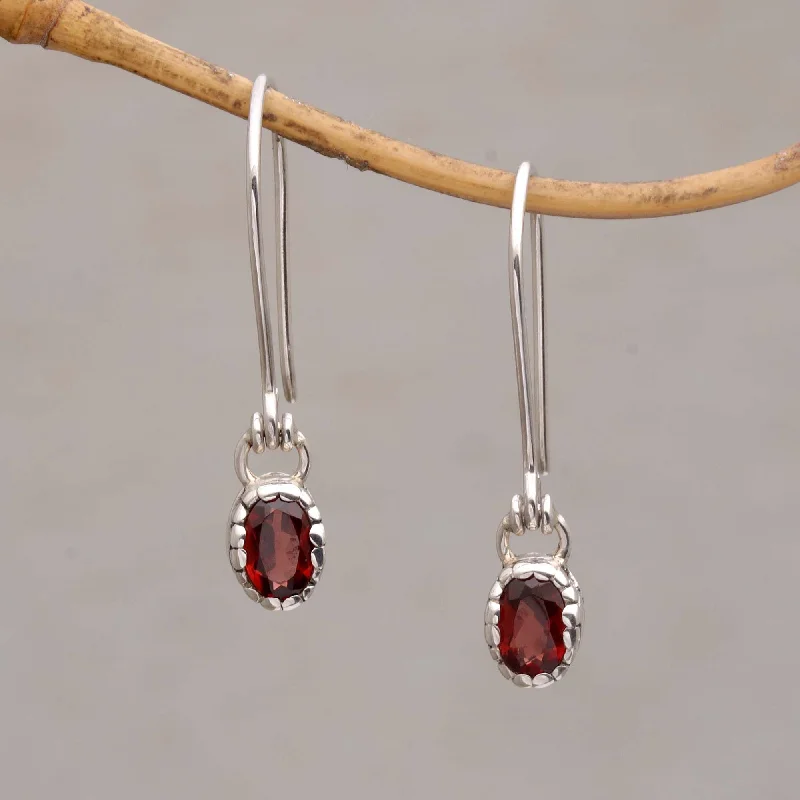 Luxury Jewelry Without The Luxury Price Tag Baby Paws Paw Print Motif Garnet Dangle Earrings from Bali