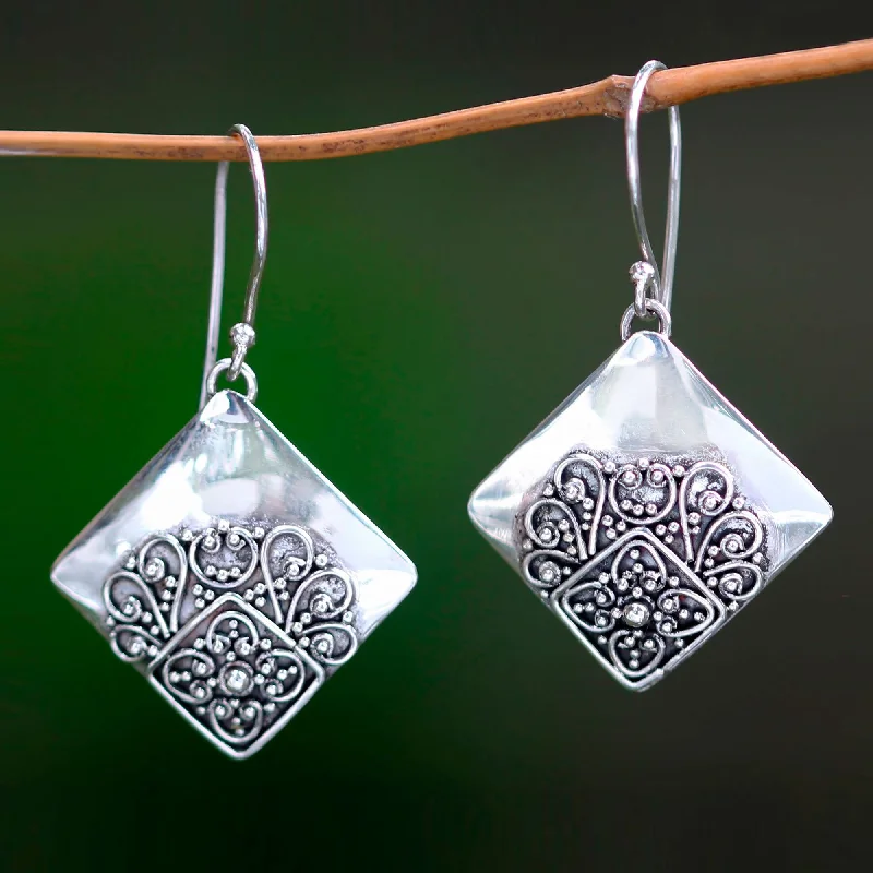 Flash Sale On Stunning Jewelry – Don't Miss Out Besakih Garden Modern Balinese Handcrafted Sterling Silver Earrings