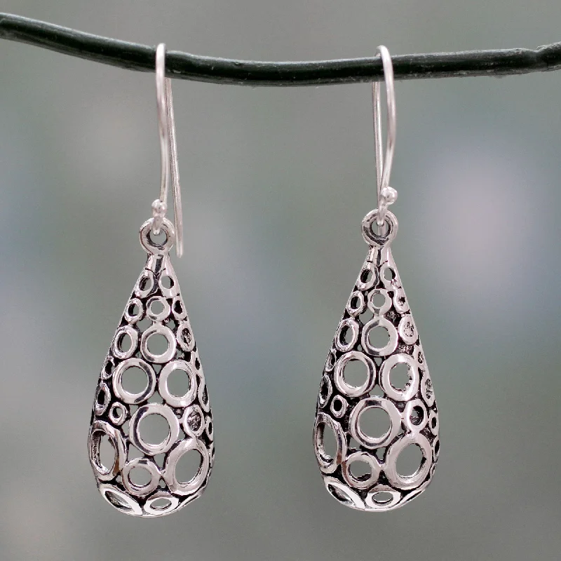 Elevate Your Jewelry Collection With Limited-Time Savings Blowing Bubbles Artisan Crafted Fair Trade Silver Earrings