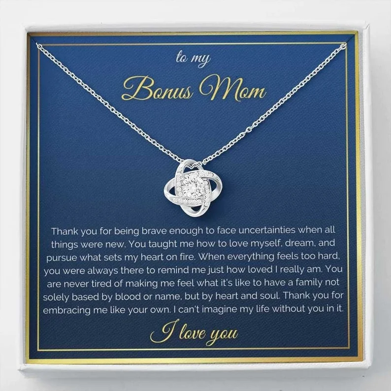 Best Jewelry Sale Prices – Limited-Time Offer Bonus Mom Necklace Step Mom Gift for Birthday & Mother's Day Unique Message Card from Daughter Son to