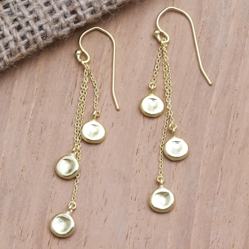 Shop Trending Jewelry With Exclusive Savings Cantaloupe Fruit Hand Crafted Gold-Plated Dangle Earrings