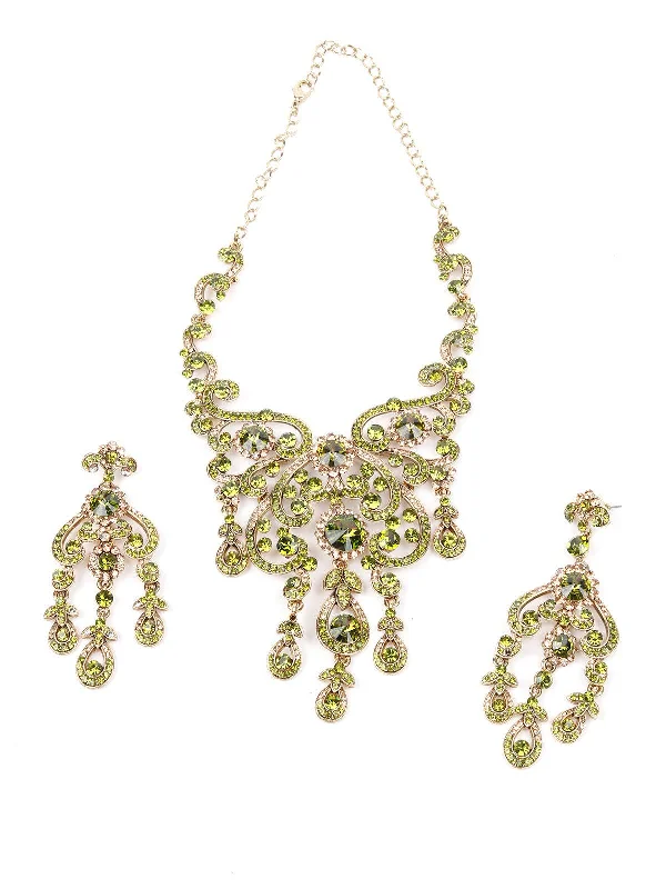 Exclusive Jewelry Sale Event – Shop Now Odette Women Green Metal Stone Set