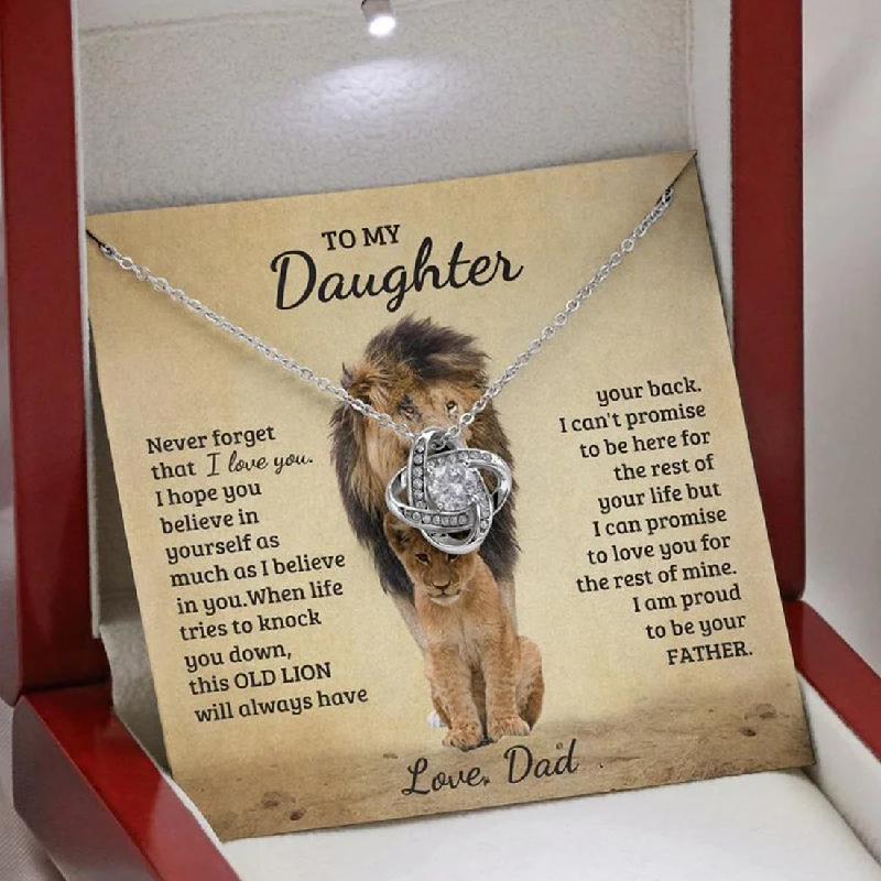 Premium Diamond Jewelry At Once-In-A-Lifetime Discounts Daughter Necklace From Dad Daughter Lion Necklace Birthday Graduation Jewelry Gift For Daughter With Message