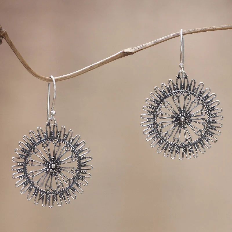 Trending Jewelry Now At Unbeatable Prices Dazzling Suns Handmade Sterling Silver Dangle Earrings