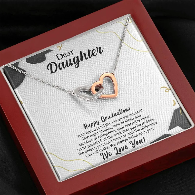 Big Discounts On Elegant Jewelry Collections Dear Daughter Graduation Necklace Gift - Your Future is bright - We always believed in you - College High School