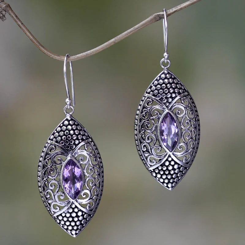 Sparkle On A Budget – Fine Jewelry For Less Elegant Origin Amethyst in Handcrafted Sterling Silver Earrings