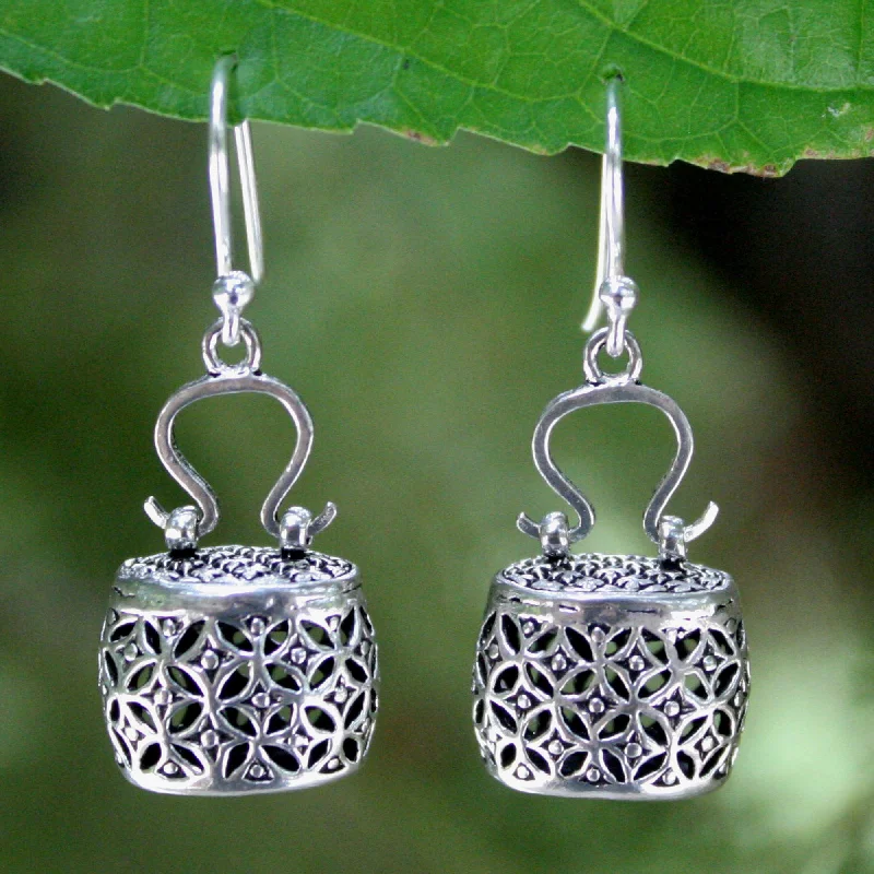 Stunning Statement Jewelry, Unbeatable Discounts Evening Bag Handcrafted Sterling Silver Dangle Earrings