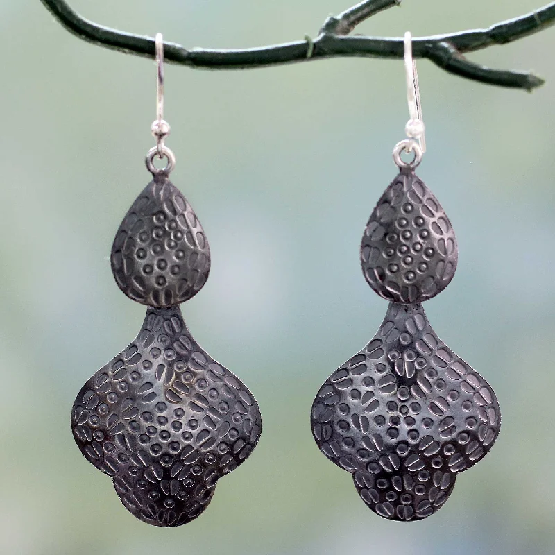 Exclusive Jewelry Sale – Grab Timeless Pieces Now Forest Shadow Dark Sterling Silver Dangle Earrings from India