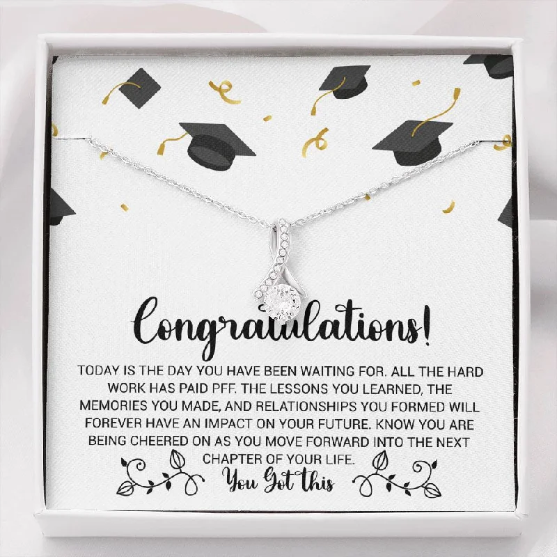 Accessorize For Less – Luxury Jewelry At Affordable Prices Graduation Necklace Gift - Forward into the next chapter of your life - College High School Senior Master Graduation