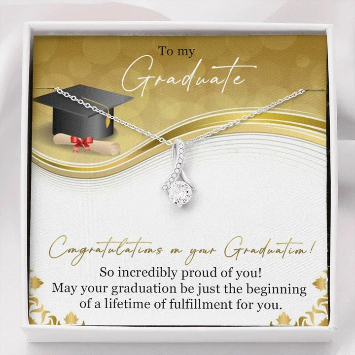 Your Dream Jewelry At Dream Prices – Shop Now Graduation Necklace Gift - So Incredibly proud of you - College High School Senior Master Graduation Gift - Class of