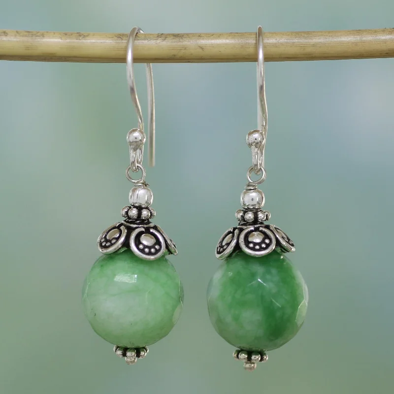 Premium Jewelry At Special Low Prices For A Limited Time Green Delight Green Aventurine and Sterling Silver Dangle Earrings