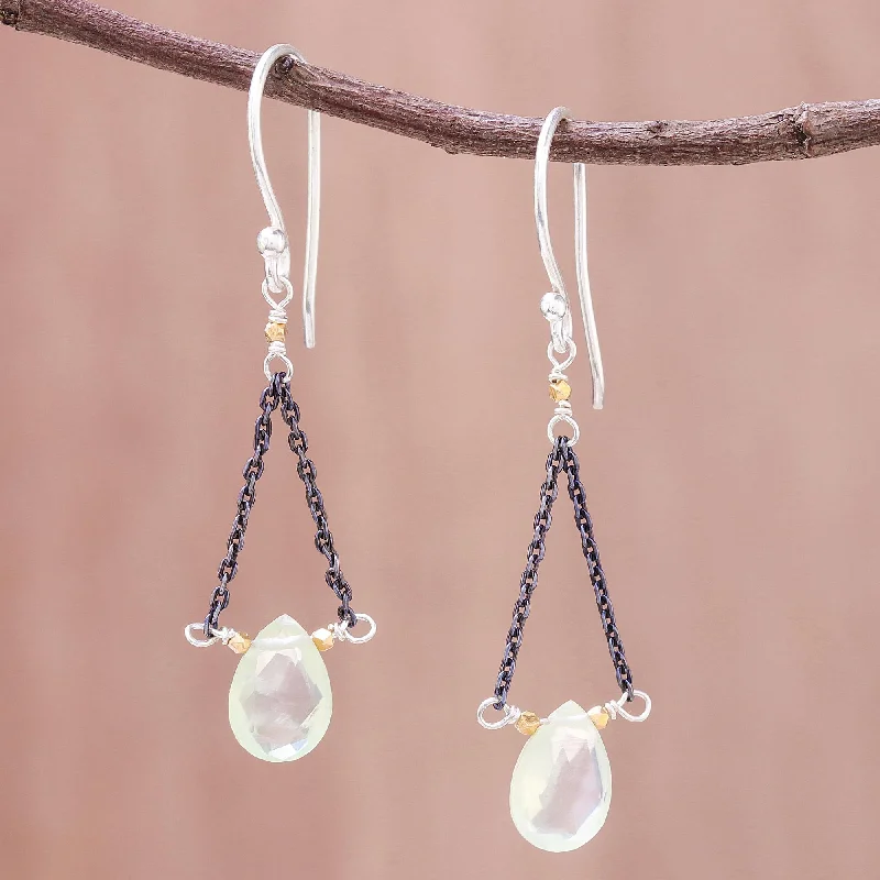 Flash Sale On Exquisite Jewelry – Don't Miss Out Justice Gold Accent Prehnite Dangle Earrings from Thailand