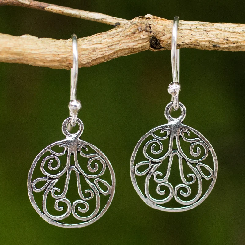 Personalized Jewelry At Special Discount Rates Lace Thai Handmade Sterling Silver Dangle Earrings