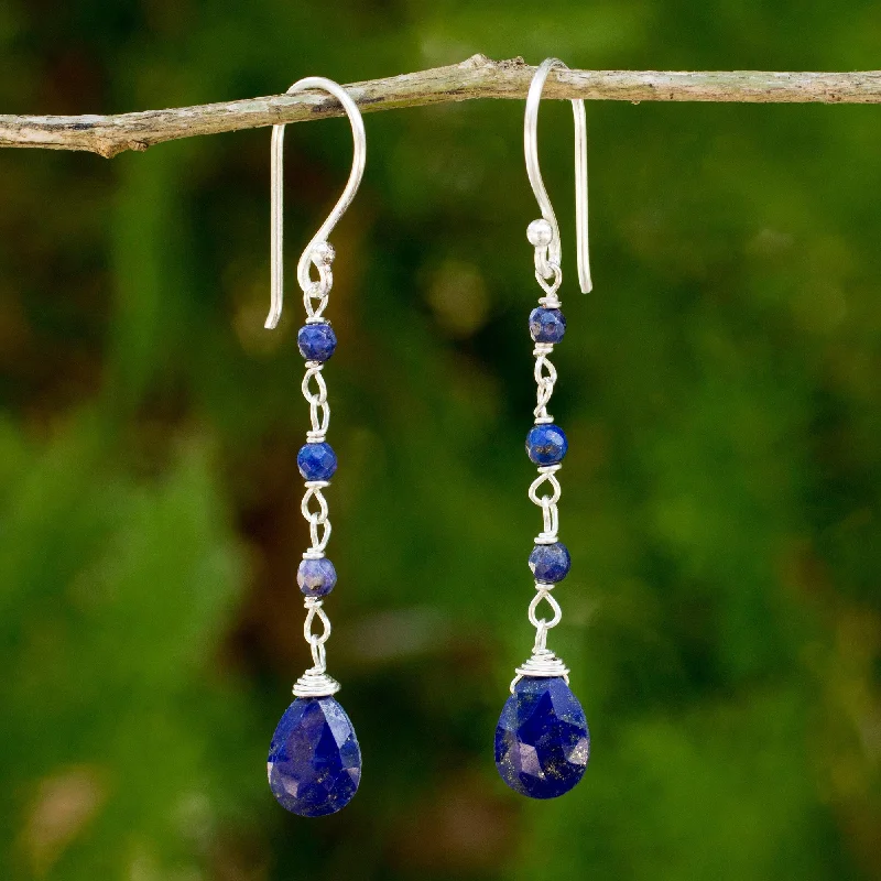 Seasonal Jewelry Deals – Elevate Your Style Lady Fair Trade Handmade Lapis Lazuli Dangle Earrings