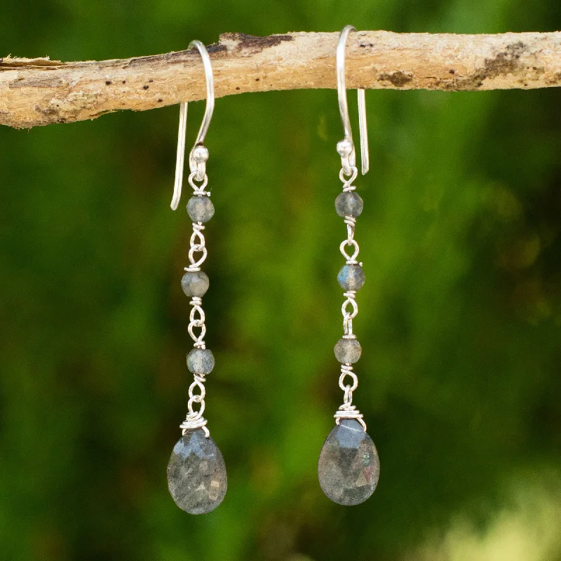 Once-A-Year Jewelry Sale – Grab Your Favorites Now Lady Handmade Labradorite and Sterling Silver Dangle Earrings