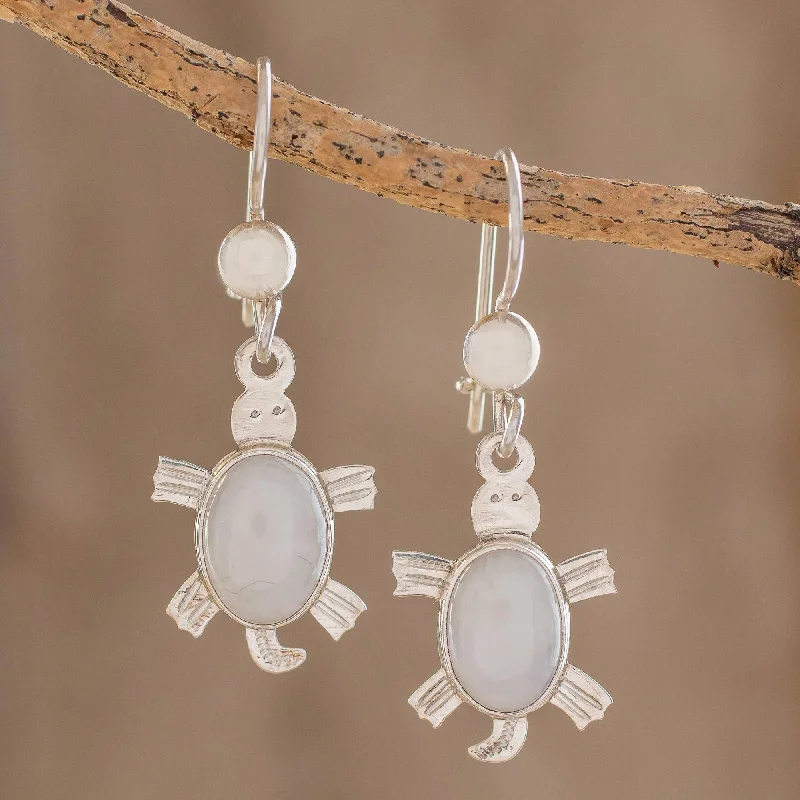 Chic And Stylish Jewelry At Exclusive Prices Marine Turtles Lilac jade dangle earrings