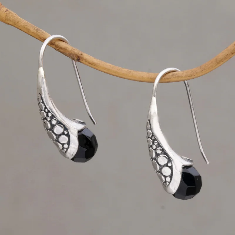 Limited-Stock Jewelry Sale – Shop Before It's Gone Midnight Spell Handcrafted Sterling Silver Onyx Drop Earrings Indonesia