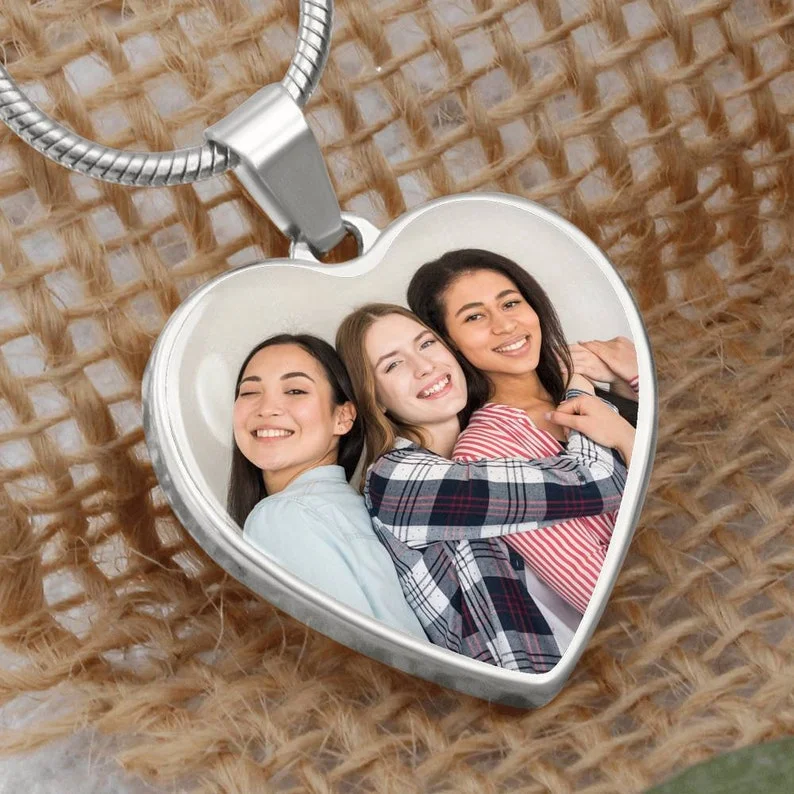 Limited-Time Jewelry Discounts – Shine Without The Splurge Photo Heart Necklace - Custom Picture Pendant Necklace for Her LX340R