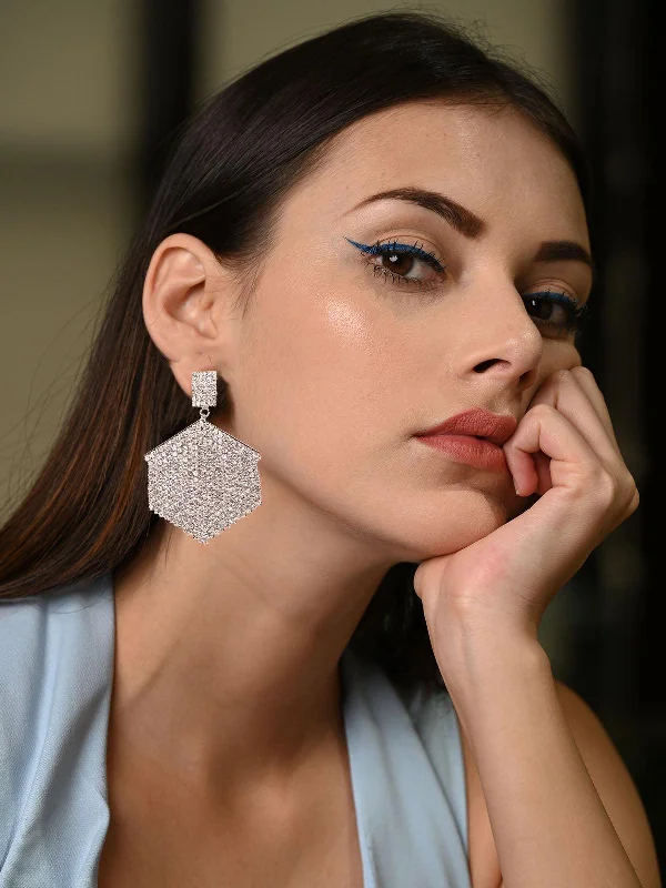 Clearance Sale On High-End Jewelry Collections Odette Women Silver Rhinestones Earrings