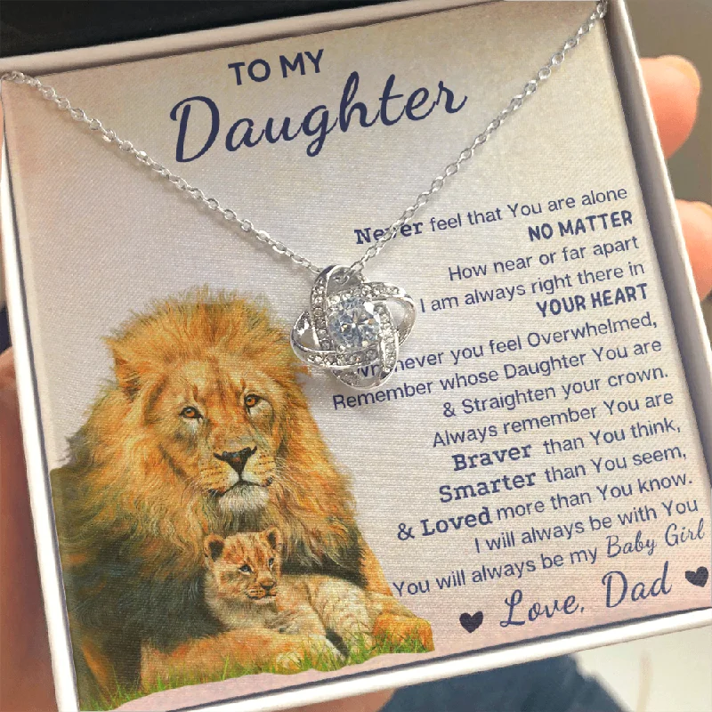 Limited-Time Offer On Elegant Jewelry Pieces To My Daughter From Dad Necklace - You Will Always Be My Baby Girl Necklace for Daughter Love Knot Necklace