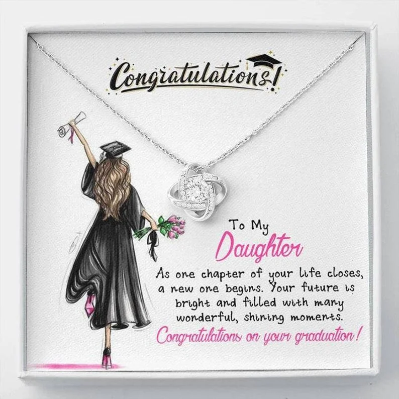 Elegant Jewelry Pieces At Unbelievable Prices To My Daughter Graduation Necklace As one chapter of your life closes new one begins - College High School Senior