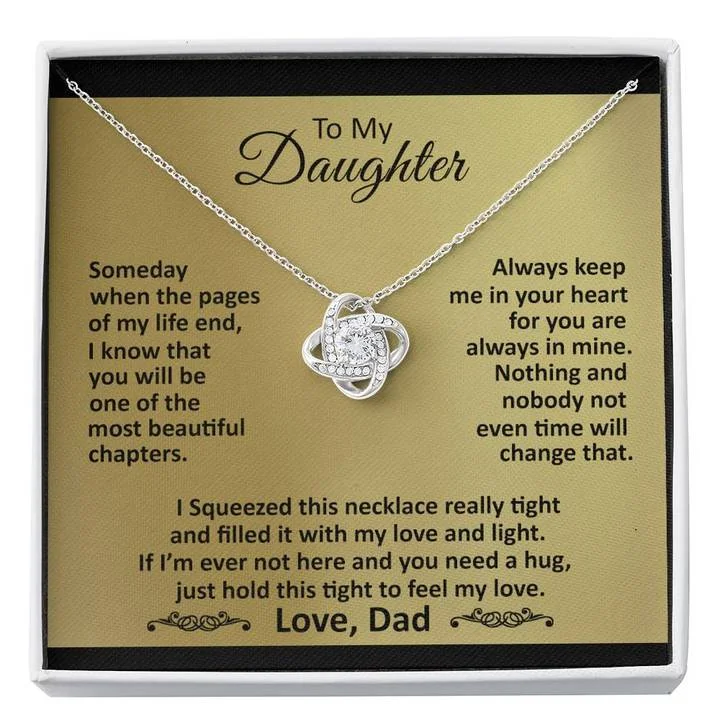 Once-A-Year Jewelry Sale – Grab Your Favorites Now To My Daughter - Nothing And Nobody Not Even Time Will Change That Love Knot Necklace