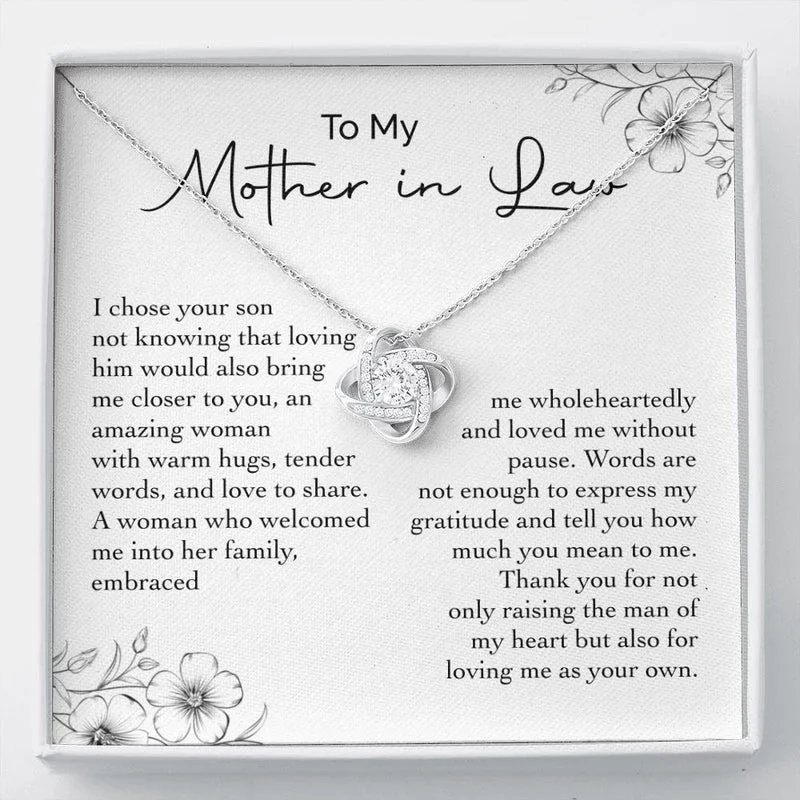 Exclusive Online Jewelry Sale – Don't Wait To My Mother in Law Necklace Gift - Thank you for not only raising the man of my heart but also for loving me as your