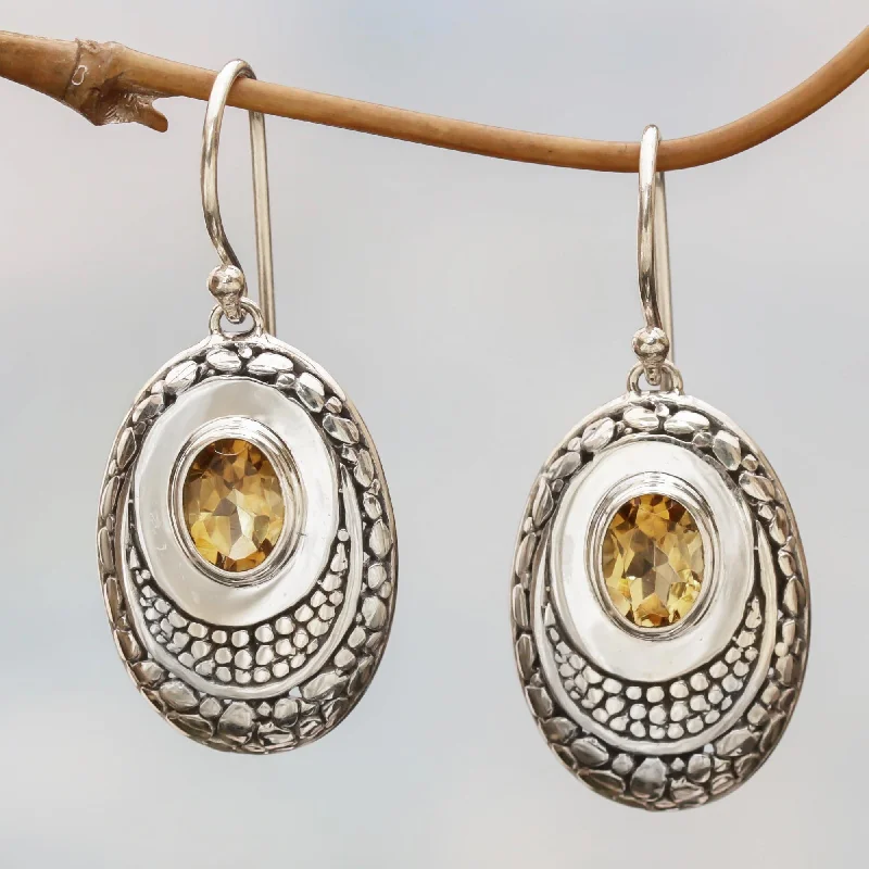 Best-Selling Jewelry Now Available At Special Deals Yellow Brilliance Citrine and Sterling Silver Dangle Earrings from Indonesia