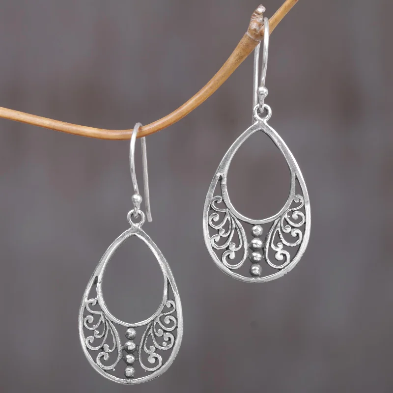 Limited-Stock Jewelry Clearance – Grab Your Favorites Now Young Beauty Sterling Silver Openwork Dangle Earrings from Indonesia