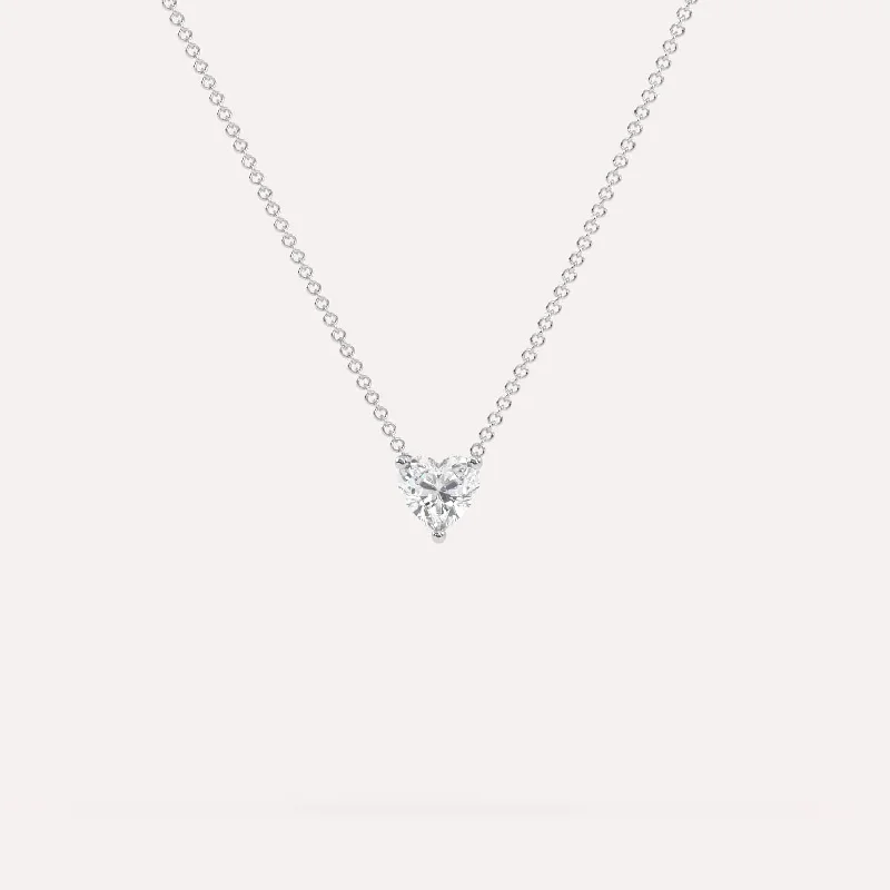 1/2 carat Heart Floating Diamond Necklace