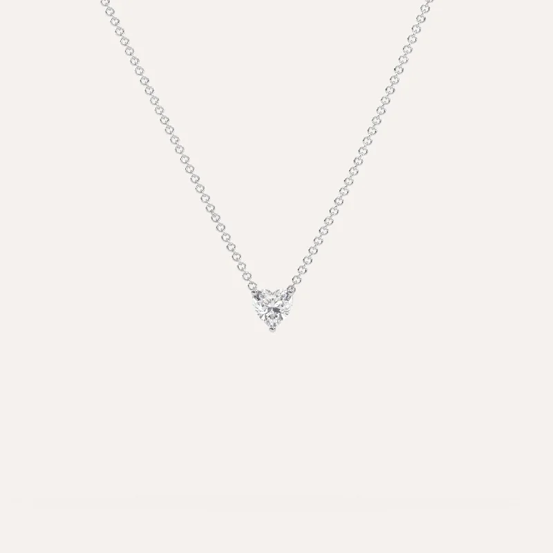 1/4 carat Heart Floating Diamond Necklace