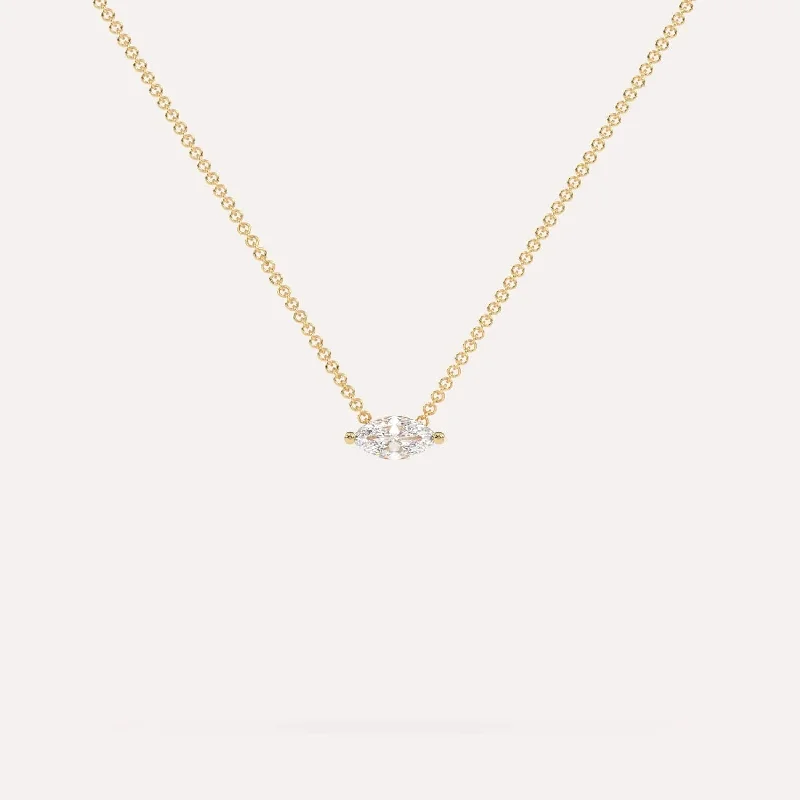 1/4 carat Marquise Floating Diamond Necklace