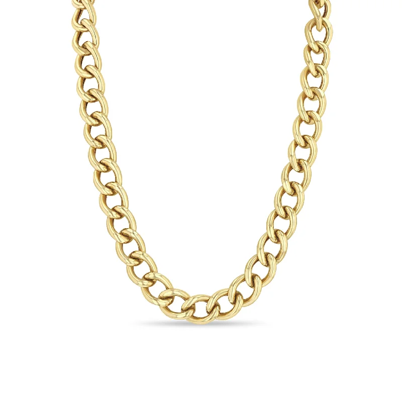 14k Gold XXL Open Link Curb Chain Necklace