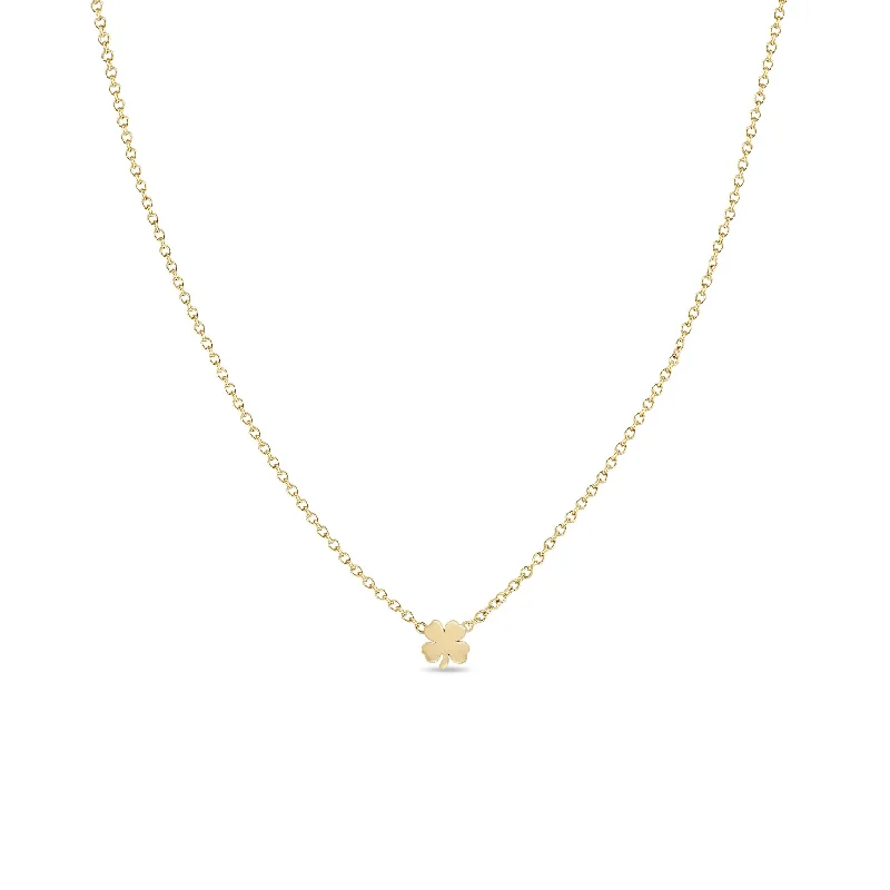 14k Itty Bitty Clover Necklace