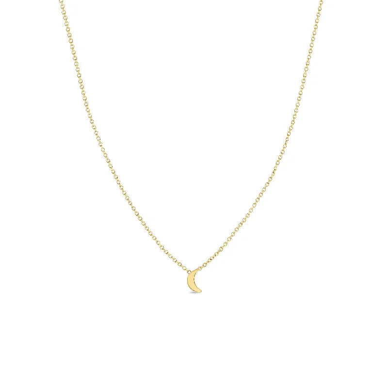 14k Itty Bitty Crescent Moon Necklace