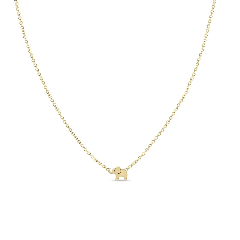 14k Itty Bitty Elephant Necklace