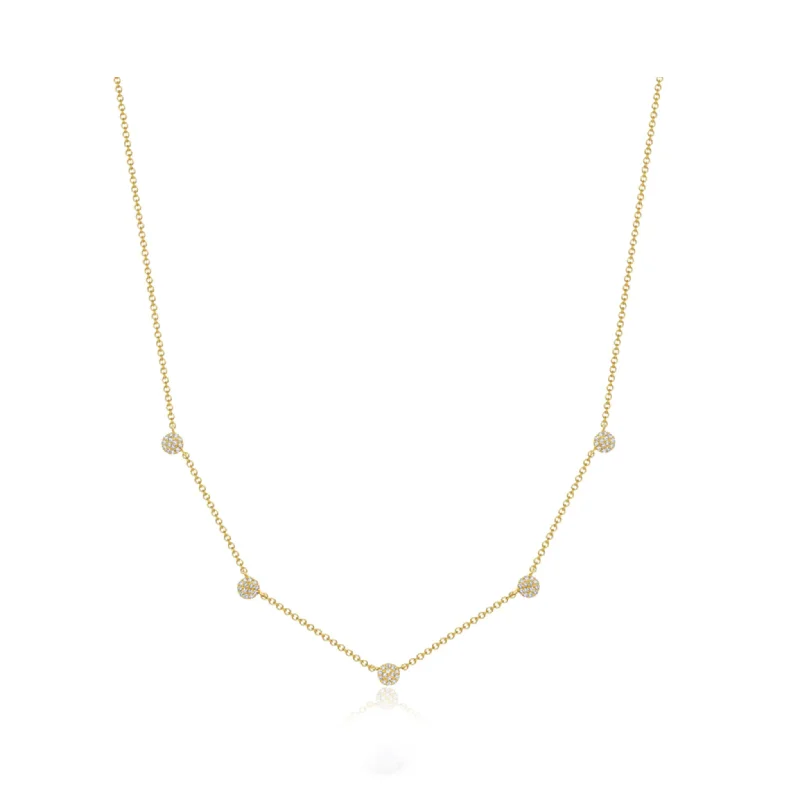 Gracie Diamond Disc Station Necklace