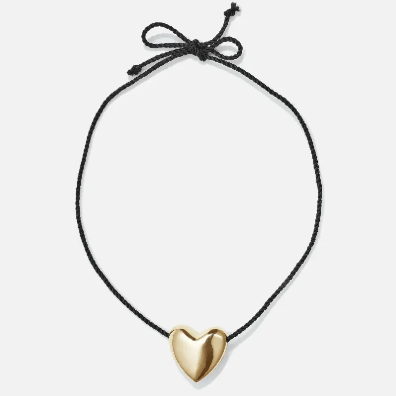 Gold Plated Heart Necklace Large