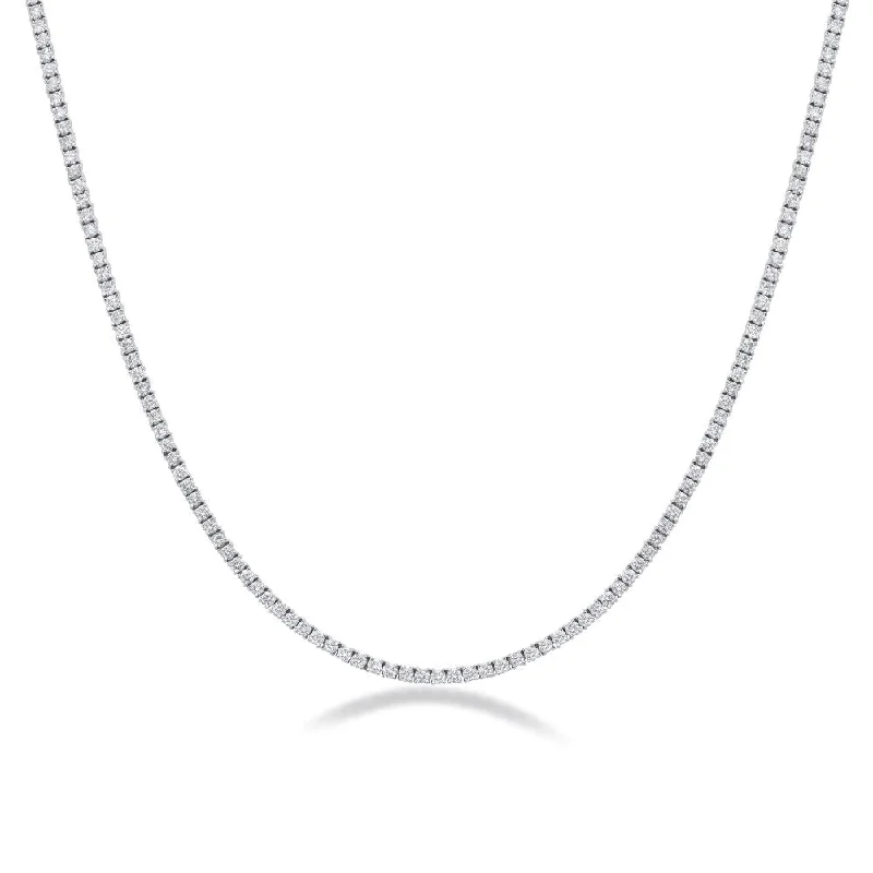 Lab Grown Diamond Tennis Necklace (6.00ct.) 2.50mm 4-Prongs Setting in 14K Gold