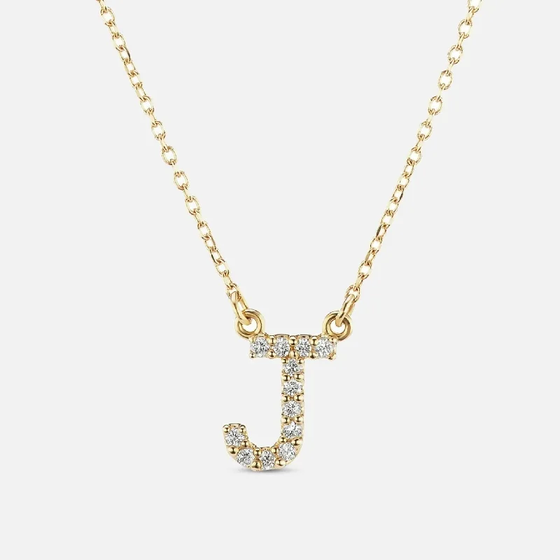 The Gold Diamond Initial Necklace