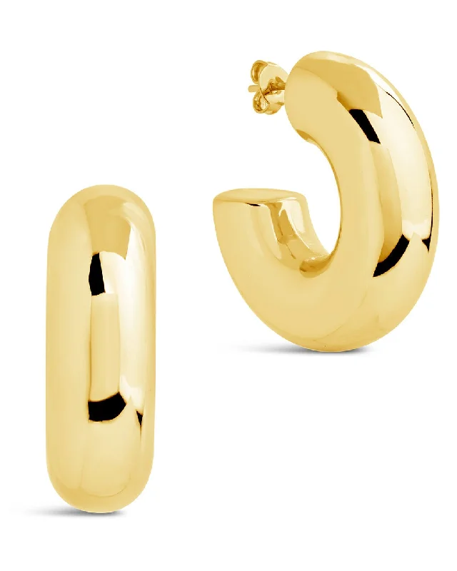 Wynonna Polished Tube Hoop Earrings