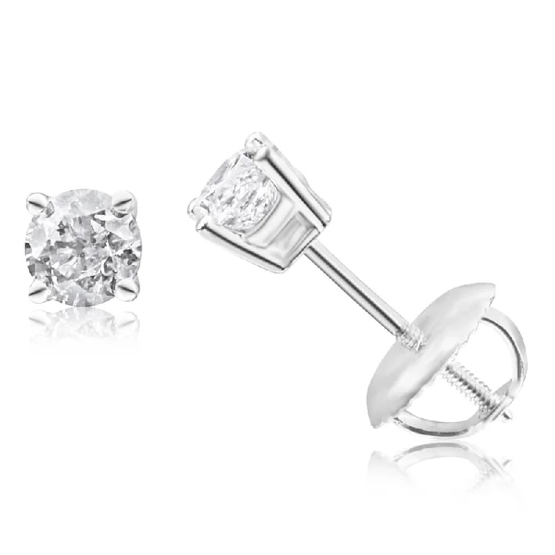 Luxury Jewelry Without The Luxury Price Tag 18ct White Gold Stud Earrings With 0.5 Carats Of Diamonds