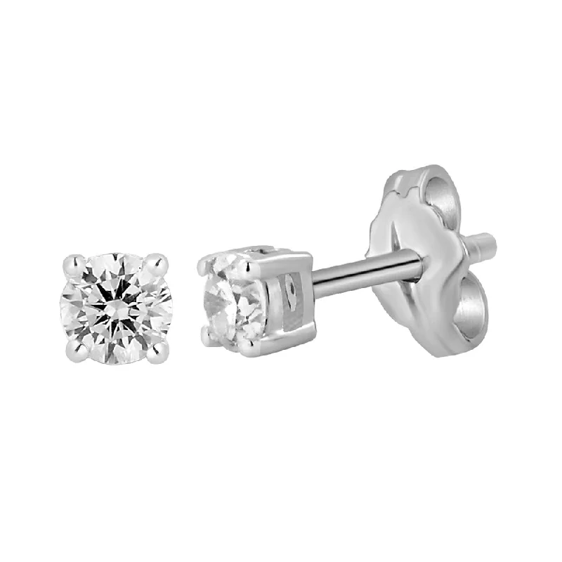 Huge Savings On Premium Jewelry Styles 9ct White Gold 0.30 Carat Brilliant Cut Diamond Stud Earrings