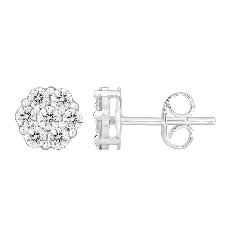 Don't Miss These Dazzling Jewelry Discounts 9ct White Gold 1/2 Carat Diamond Stud Earrings