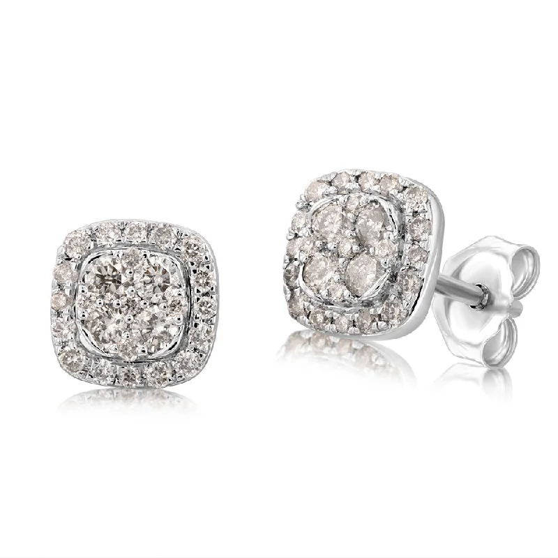 The Perfect Jewelry Piece At The Perfect Price 9ct White Gold 1/2 Carat Diamond Stud Earrings