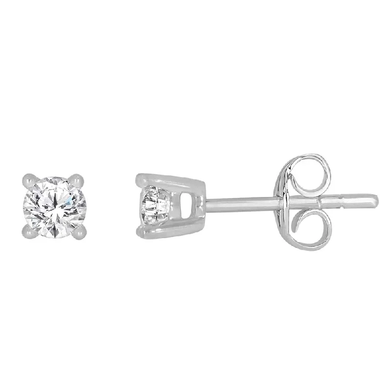 Unmissable Jewelry Sale – Shop Before It's Too Late 9ct White Gold 1/4 Carat Diamond Stud Earrings