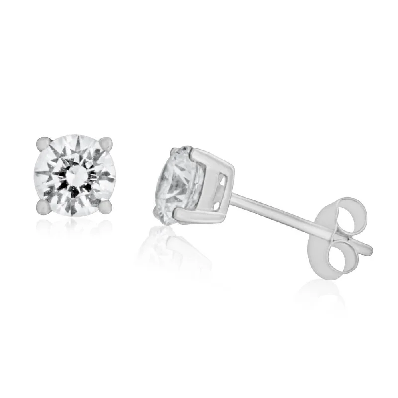 Jewelry Flash Sale – Stylish Designs At Unbeatable Rates 9ct White Gold Cubic Zirconia 5mm Stud Earrings